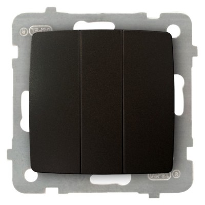 Łącznik potrójny Czekoladowy Metalik Ospel KARO - ŁP-13S/m/40