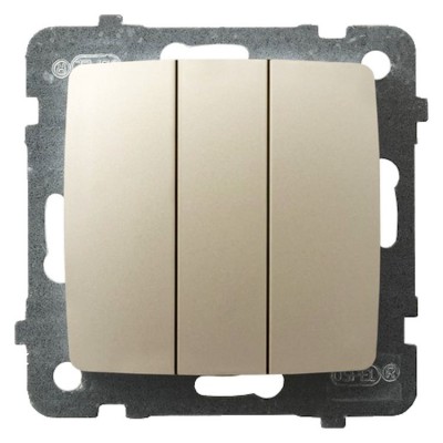 Łącznik potrójny Ecru perłowy Ospel KARO - ŁP-13S/m/42