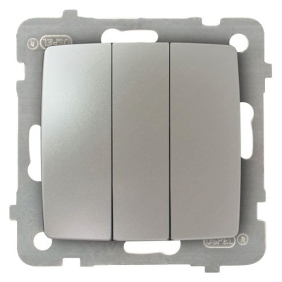 Łącznik potrójny Srebrny Perłowy Ospel KARO - ŁP-13S/m/43