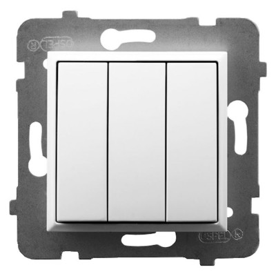 Łącznik potrójny Biały Ospel ARIA - ŁP-13U/m/00