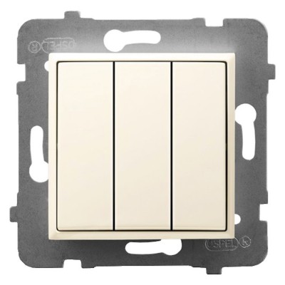 Łącznik potrójny Ecru Ospel ARIA - ŁP-13U/m/27