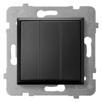 Łącznik potrójny Czarny Metalik Ospel ARIA - ŁP-13U/m/33