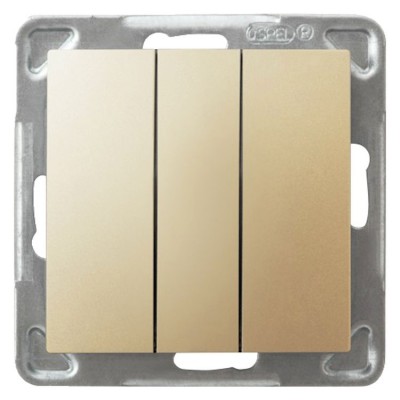 Łącznik potrójny Złoty Metalik Ospel IMPRESJA - ŁP-13Y/m/28