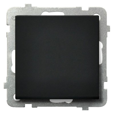 Łącznik jednobiegunowy Czarny Metalik Ospel SONATA - ŁP-1R/m/33