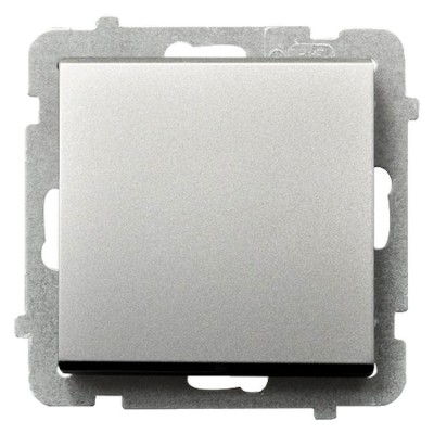 Łącznik jednobiegunowy Srebro Mat Ospel SONATA - ŁP-1R/m/38