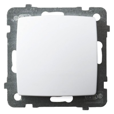 Łącznik jednobiegunowy Biały Ospel KARO - ŁP-1S/m/00