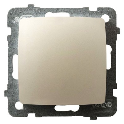 Łącznik jednobiegunowy Ecru perłowy Ospel KARO - ŁP-1S/m/42