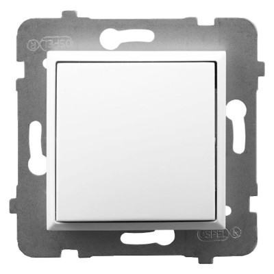 Łącznik jednobiegunowy Biały Ospel ARIA - ŁP-1U/m/00