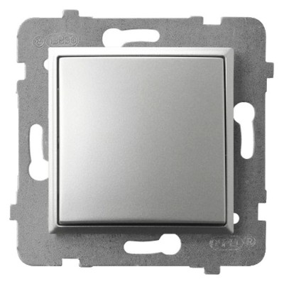 Łącznik jednobiegunowy Srebro Ospel ARIA - ŁP-1U/m/18