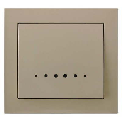 Łącznik jednobiegunowy z podświetleniem pomarańczowym Beżowy Ospel KIER - ŁP-1WS/01