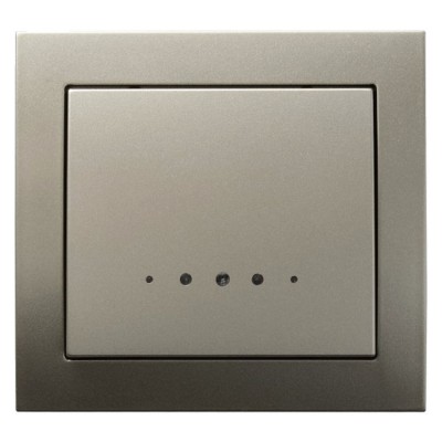 Łącznik jednobiegunowy z podświetleniem niebieskim Satyna Light Ospel KIER - ŁP-1WS/45