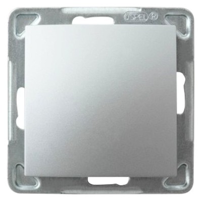 Łącznik jednobiegunowy Srebro Ospel IMPRESJA - ŁP-1Y/m/18