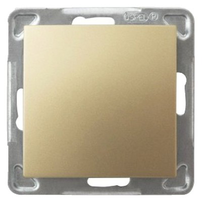 Łącznik jednobiegunowy Złoty Metalik Ospel IMPRESJA - ŁP-1Y/m/28