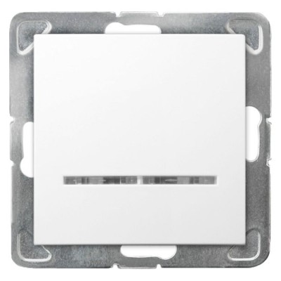 Łącznik jednobiegunowy z podświetleniem pomarańczowym Biały Ospel IMPRESJA - ŁP-1YS/m/00