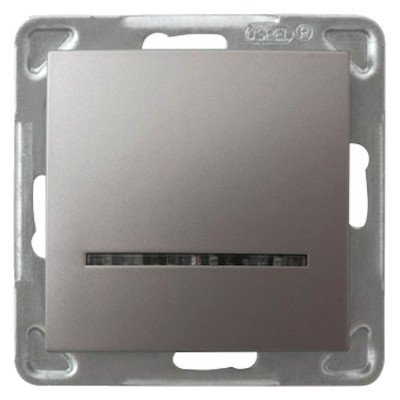 Łącznik jednobiegunowy z podświetleniem niebieskim Tytan Ospel IMPRESJA - ŁP-1YS/m/23