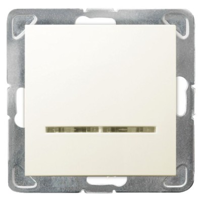 Łącznik jednobiegunowy z podświetleniem pomarańczowym Ecru Ospel IMPRESJA - ŁP-1YS/m/27