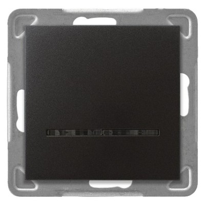 Łącznik jednobiegunowy z podświetleniem niebieskim Antracyt Ospel IMPRESJA - ŁP-1YS/m/50