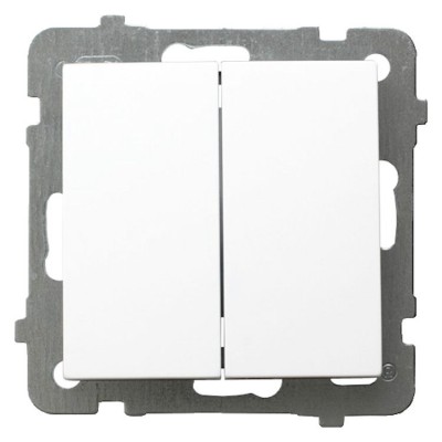 Łącznik dwugrupowy świecznikowy Biały Ospel AS - ŁP-2G/m/00