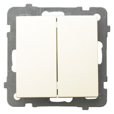 Łącznik dwugrupowy świecznikowy Ecru Ospel AS - ŁP-2G/m/27