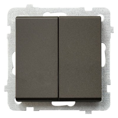 Łącznik dwugrupowy świecznikowy Czekoladowy Metalik Ospel SONATA - ŁP-2R/m/40