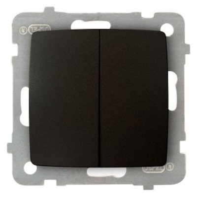 Łącznik dwugrupowy świecznikowy Czekoladowy Metalik Ospel KARO - ŁP-2S/m/40