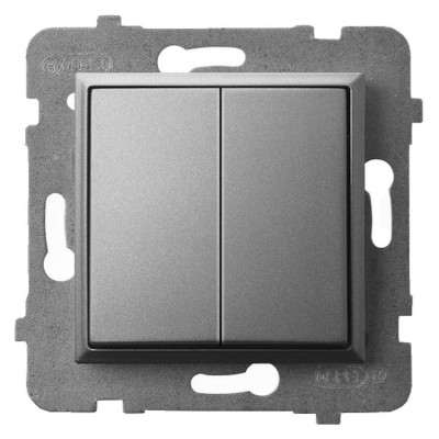 Łącznik dwugrupowy świecznikowy Szary Mat. Ospel ARIA - ŁP-2U/m/70