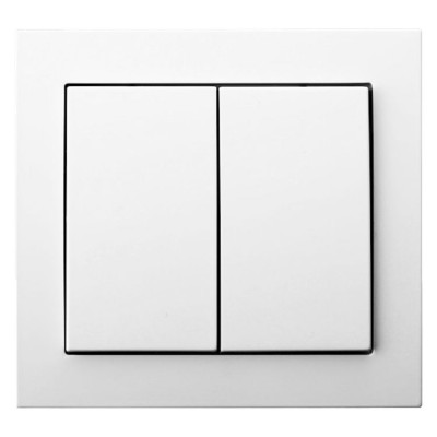 Łącznik dwugrupowy świecznikowy Biały Ospel KIER - ŁP-2W/00