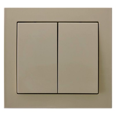 Łącznik dwugrupowy świecznikowy Beżowy Ospel KIER - ŁP-2W/01