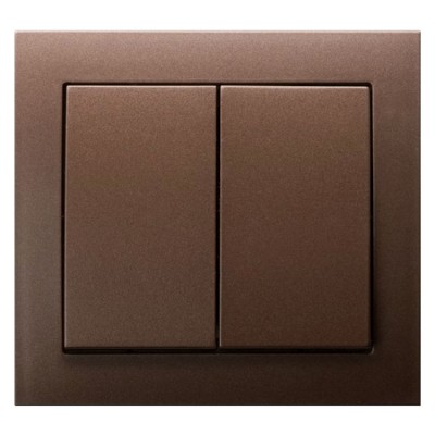 Łącznik dwugrupowy świecznikowy Brązowy Metalik Ospel KIER - ŁP-2W/52