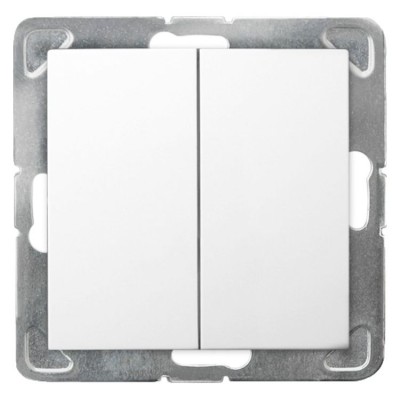 Łącznik dwugrupowy świecznikowy Biały Ospel IMPRESJA - ŁP-2Y/m/00