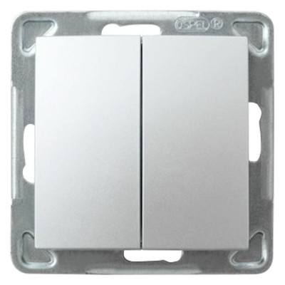 Łącznik dwugrupowy świecznikowy Srebro Ospel IMPRESJA - ŁP-2Y/m/18