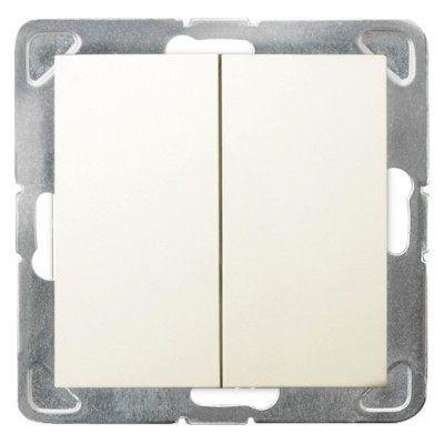 Łącznik dwugrupowy świecznikowy Ecru Ospel IMPRESJA - ŁP-2Y/m/27