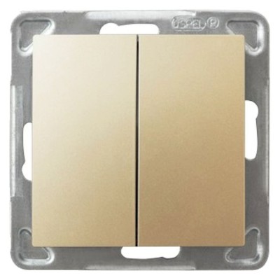 Łącznik dwugrupowy świecznikowy Złoty Metalik Ospel IMPRESJA - ŁP-2Y/m/28