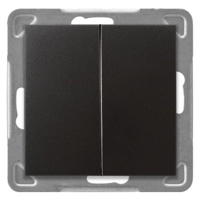 Łącznik dwugrupowy świecznikowy Antracyt Ospel IMPRESJA - ŁP-2Y/m/50