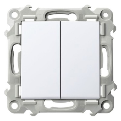 Łącznik dwugrupowy świecznikowy Biały Ospel SZAFIR - ŁP-2Z/m/00