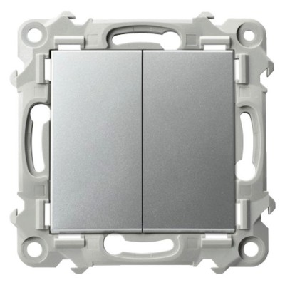 Łącznik dwugrupowy świecznikowy Srebro Ospel SZAFIR - ŁP-2Z/m/18