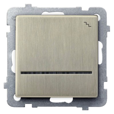 Łącznik schodowy z podświetleniem niebieskim Nowe Srebro Ospel SONATA NOWE SREBRO - ŁP-3RMS/m/44