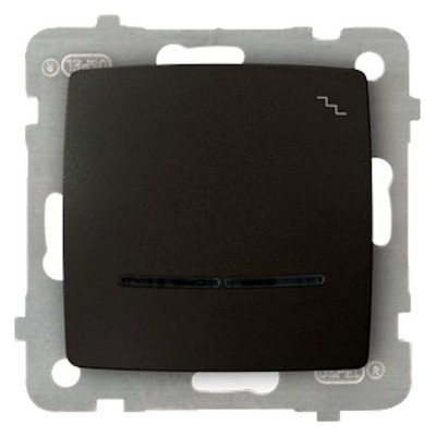 Łącznik schodowy z podświetleniem niebieskim Czekoladowy Metalik Ospel KARO - ŁP-3SS/m/40