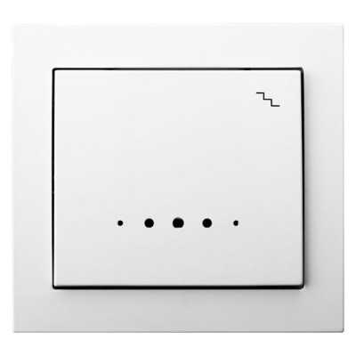 Łącznik schodowy z podświetleniem pomarańczowym Biały Ospel KIER - ŁP-3WS/00