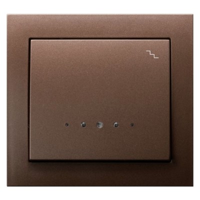 Łącznik schodowy z podświetleniem niebieskim Brązowy Metalik Ospel KIER - ŁP-3WS/52