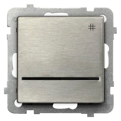 Łącznik krzyżowy z podświetleniem niebieskim Stal Inox Ospel SONATA STAL INOX - ŁP-4RMS/m/37
