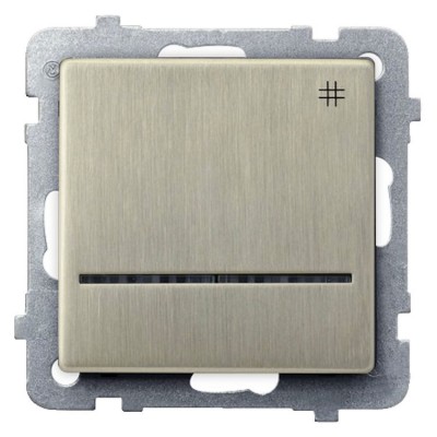 Łącznik krzyżowy z podświetleniem niebieskim Nowe Srebro Ospel SONATA NOWE SREBRO - ŁP-4RMS/m/44