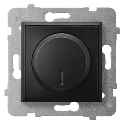 ŁP-8U/m/33 Ściemniacz przyciskowo-obrotowy przystosowany do obciążenia żarowego i halogenowego Czarny Metalik