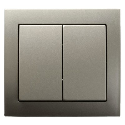 Łącznik schodowy + jednobiegunowy Satyna Light Ospel KIER - ŁP-9W/45