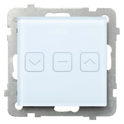 Łącznik dotykowy żaluzjowy z podświetleniem Białe Szkło Ospel SONATA TOUCH - ŁPD-7RS/m/31