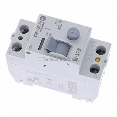 Wyłącznik różnicowoprądowy HNC-252003 25A 0,03A 30mA 6kA 2P Typ AC 194690 Eaton