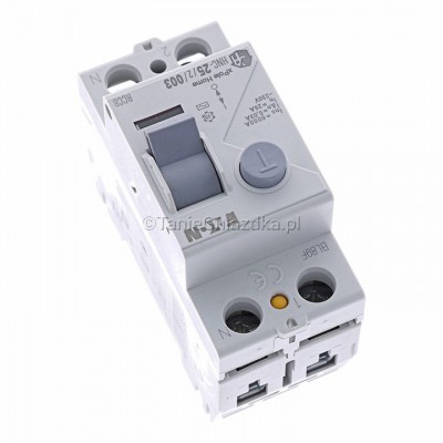 Wyłącznik różnicowoprądowy HNC-252003 25A 0,03A 30mA 6kA 2P Typ AC 194690 Eaton