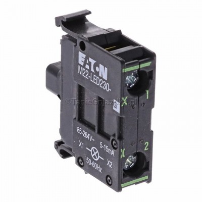 Eaton 216565 Oprawka z diodą LED M22-LED230-G 230V AC /Zielona/ Zielony 4015082165659