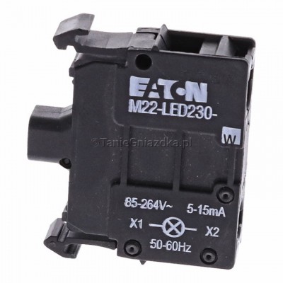 Eaton 216566 Oprawka z diodą LED M22-LEDC230-W 230V AC /Biała/ Biały 4015082165666