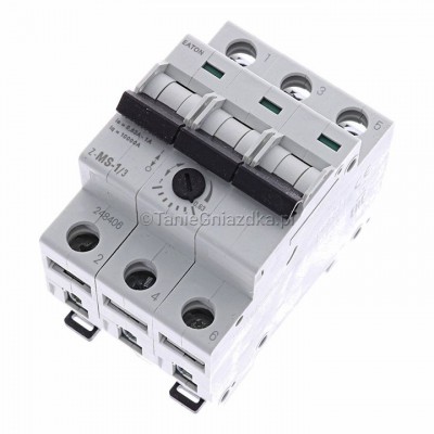 Wyłącznik silnikowy Z-MS-1,0/3 0,63‑1A 0,25kW 10kA 3P zaciski śrubowe Eaton